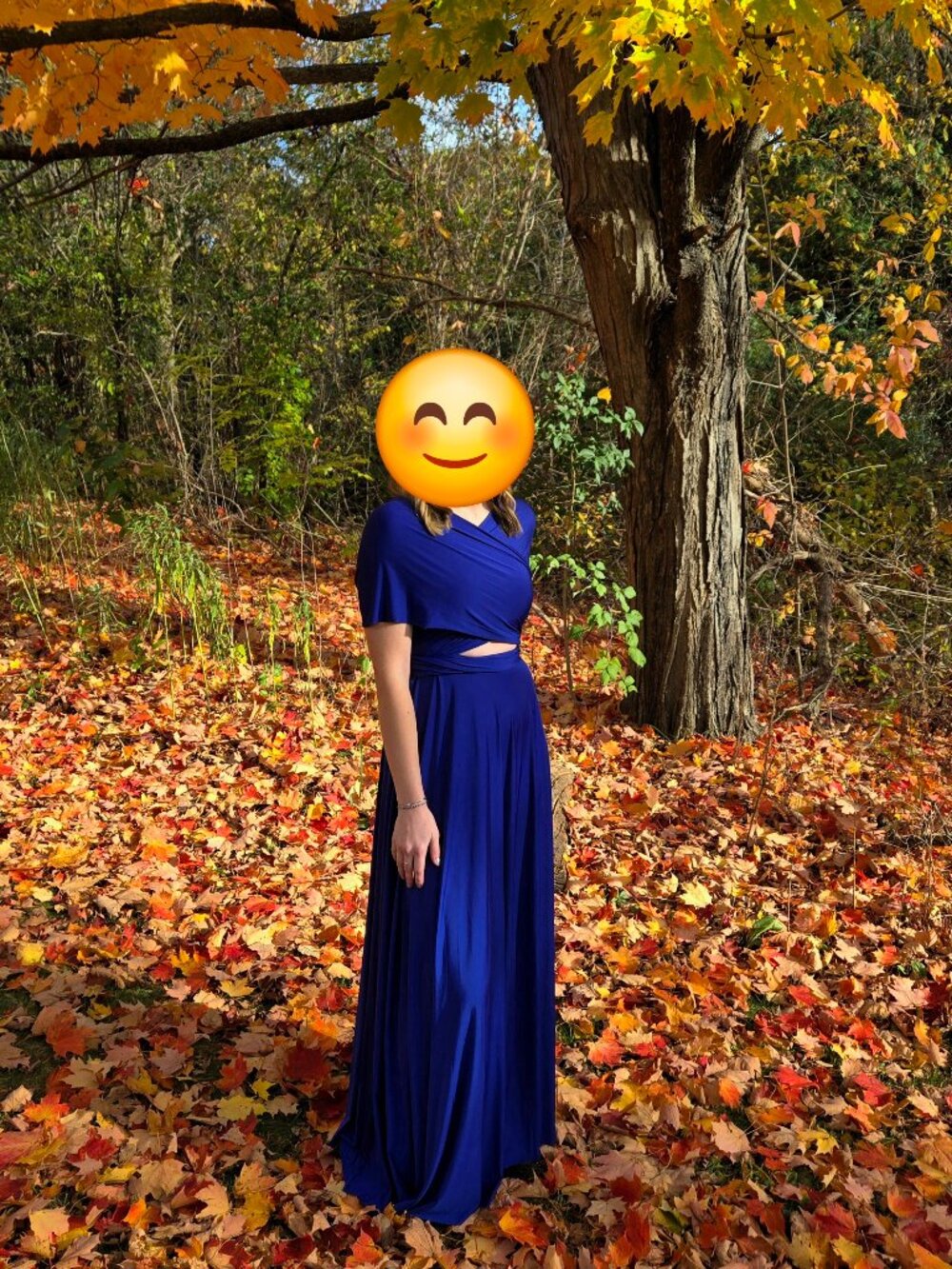 HENKAA Sakura Maxi Dress - Royal Blue